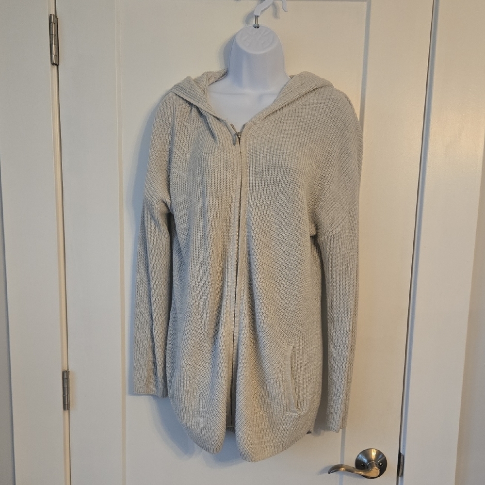 Max Studio Cream Hooded Sweatshirt